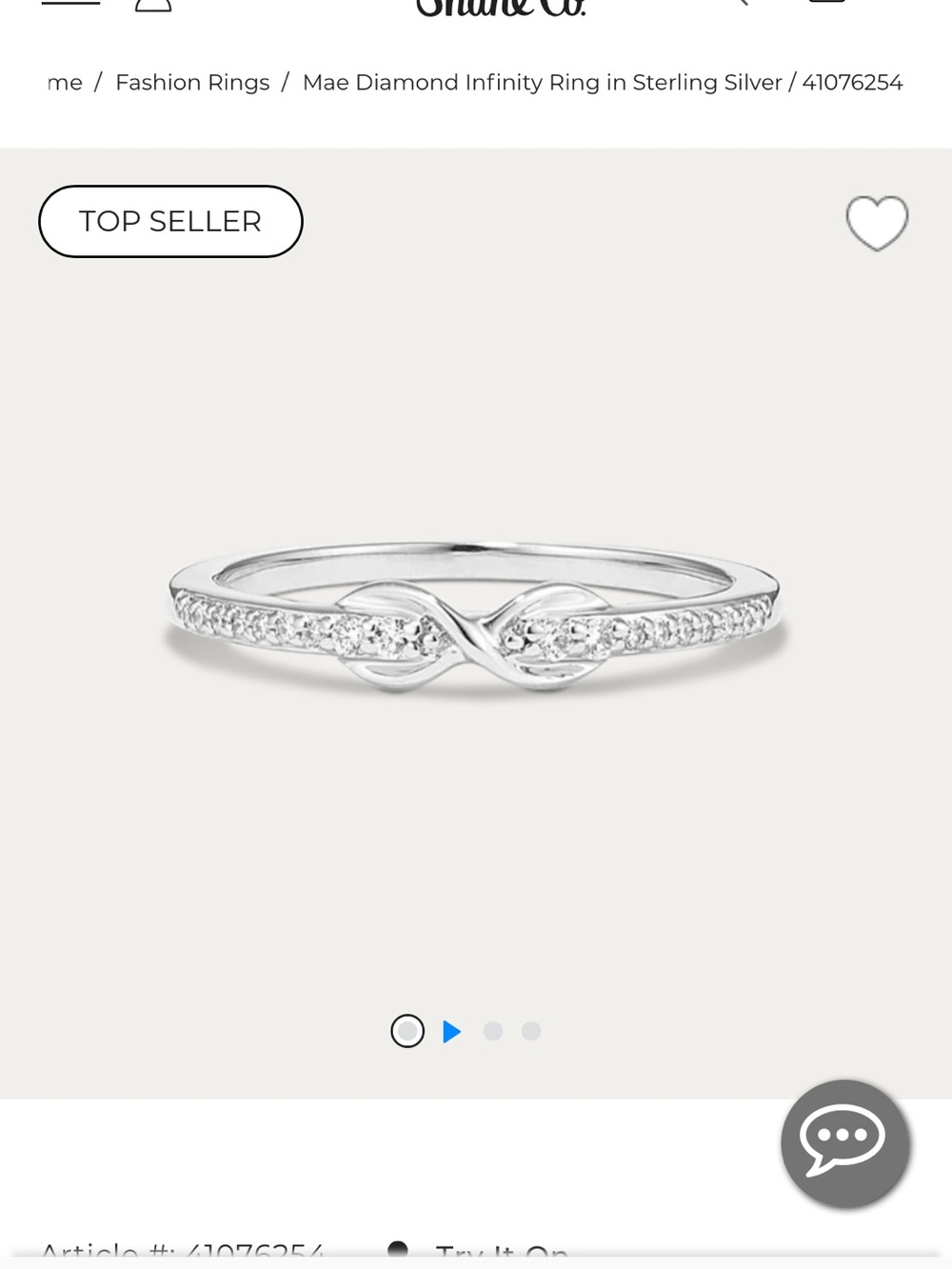 Silver Infinity Ring